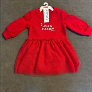 Carter's 
Red Long Sleeve Bishop Sweater Dress